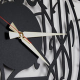 Kalima Shahada Metal Wall Clock with Roman Numerals